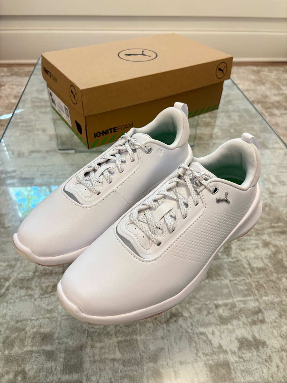 Puma White Golf Shoes